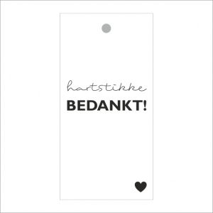 Cadeau Kaartjes Stuks Hartstikke Bedankt Mini Art